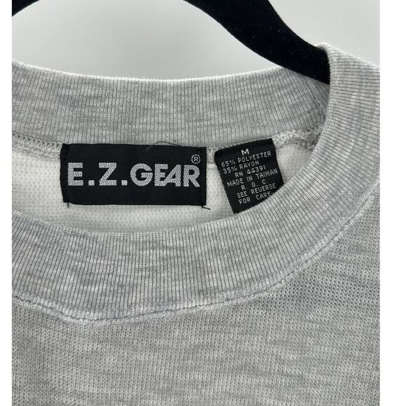 Vintage E.Z. Gear gray single stitch gray oversized shirt size M - Picture 3 of 7